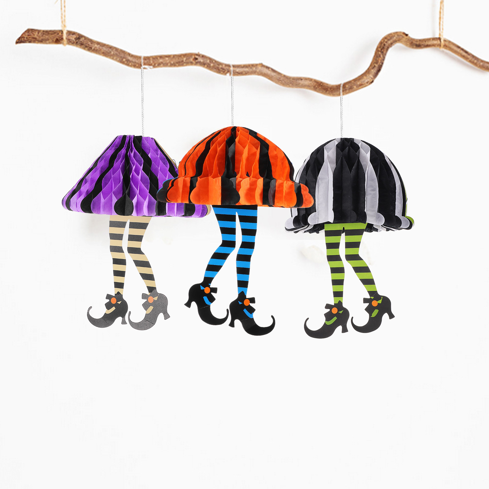 Pumpkin Lantern Halloween - 3 pcs Halloween Witch Leg Decorative