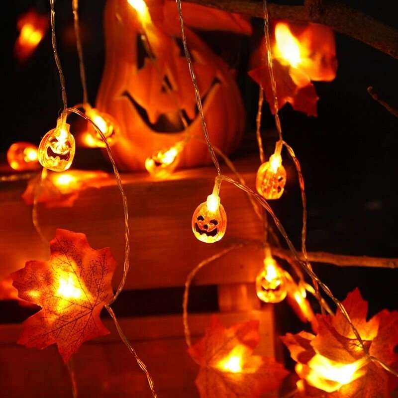1PC 59in/118in Halloween LED S - Halloween Led String Lights Orange ulasan dan harga