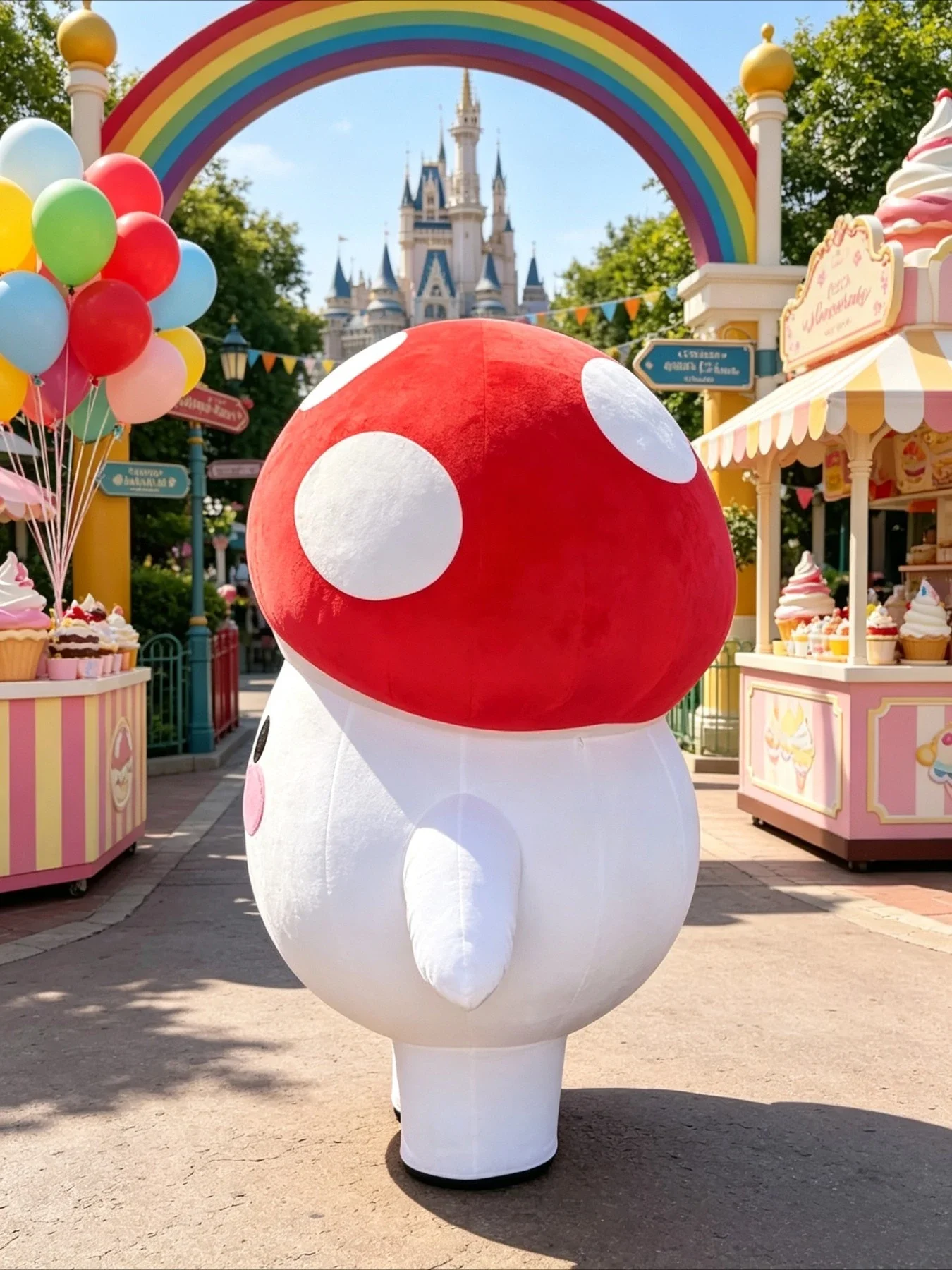 Cute Mushroom Inflatable Masco - Halloween Costume Adult ulasan dan harga