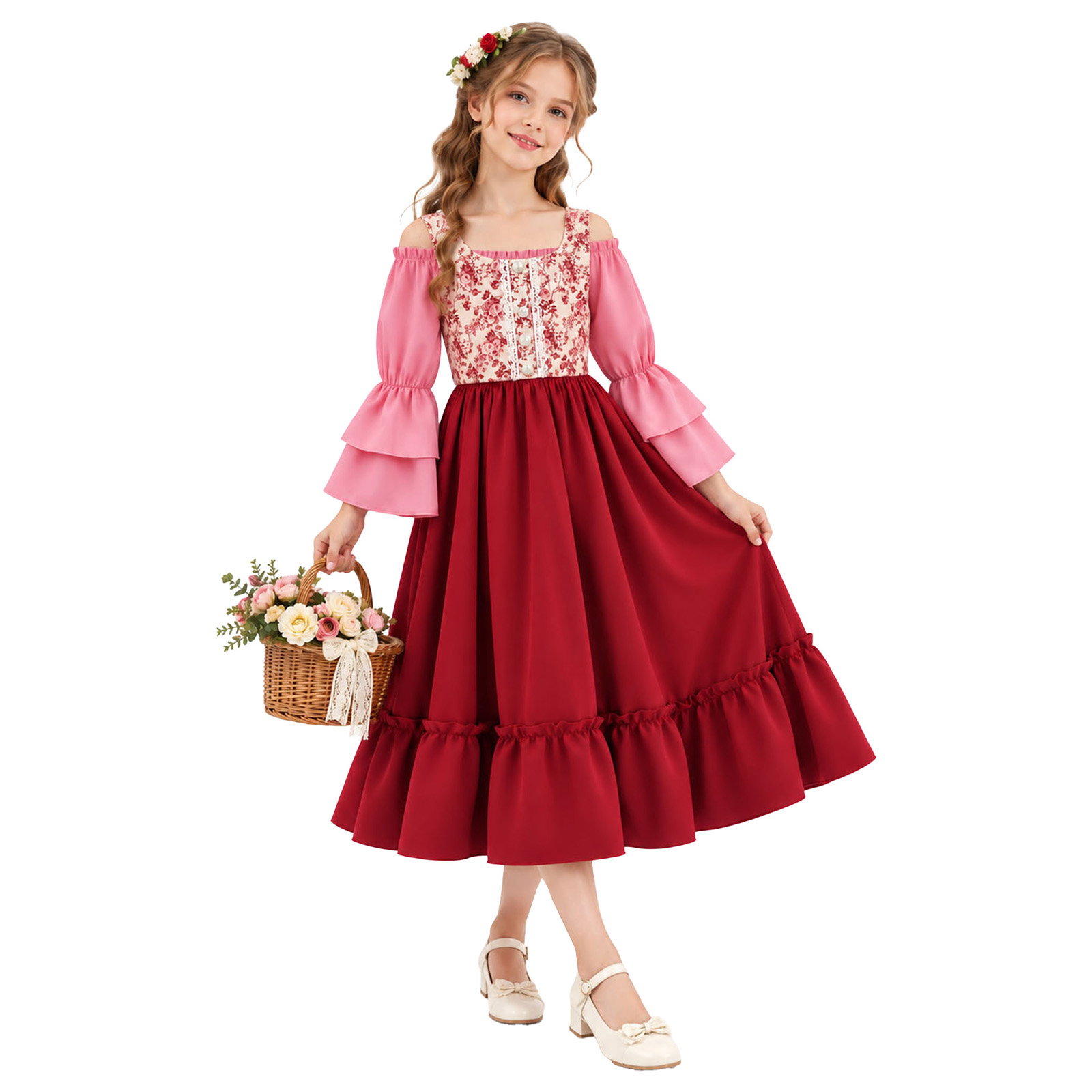 Kids Girls Renaissance Medieva - Halloween Costume Kids ulasan dan harga