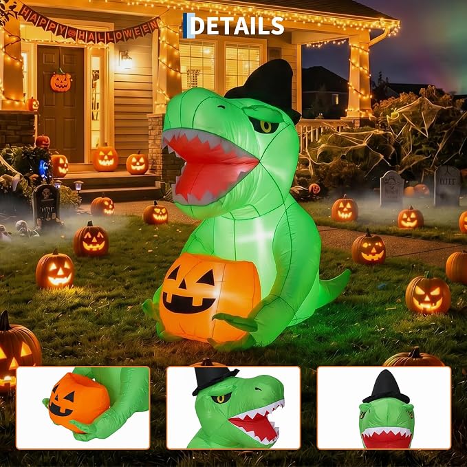 135cm  Halloween Inflatables O - Halloween Pumpkin Decor Led ulasan dan harga