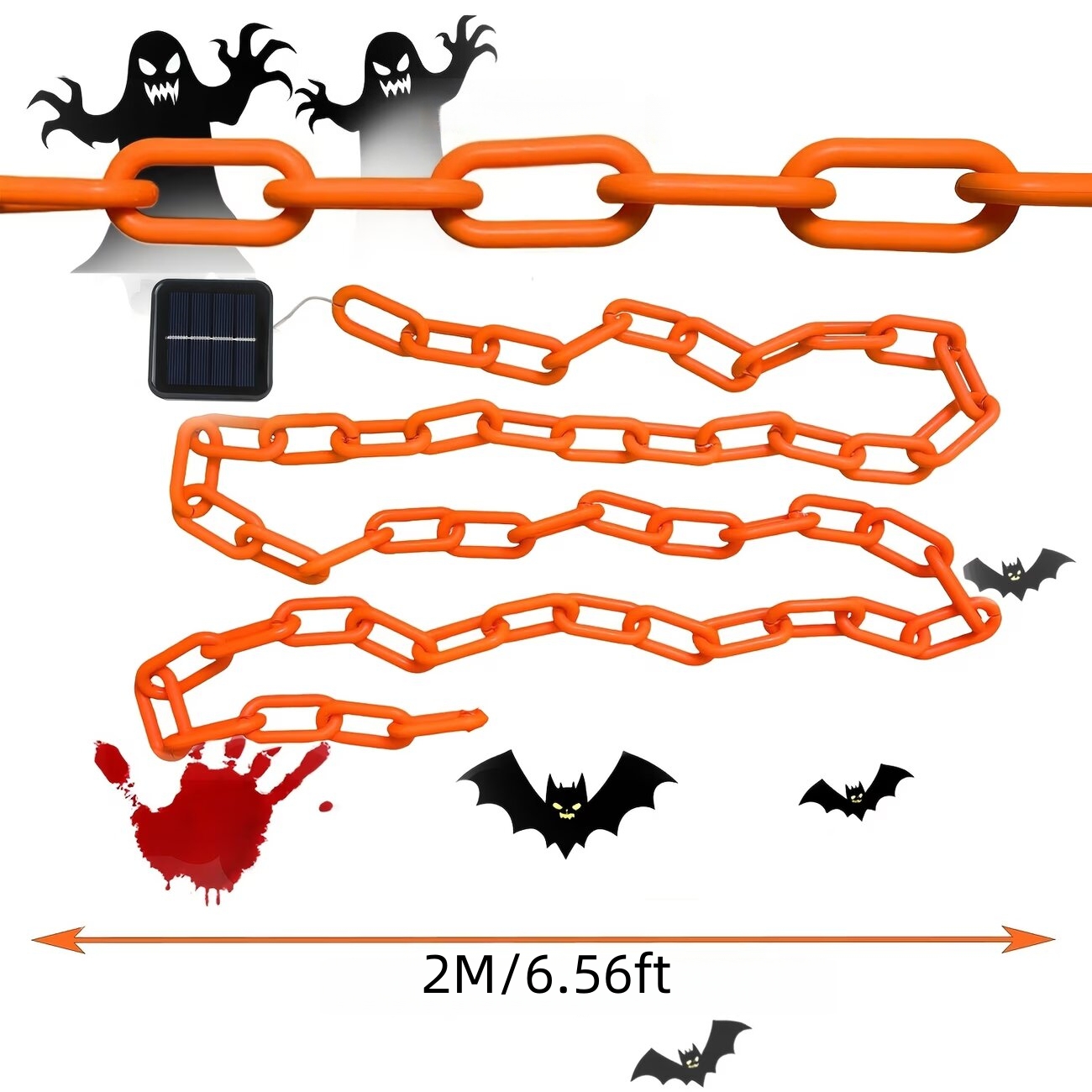 78.74in Halloween Outdoor Sola - Halloween Led String Lights Orange ulasan dan harga