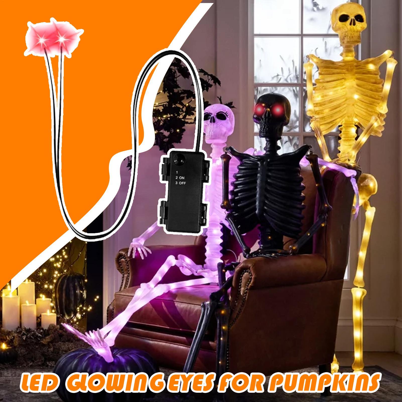 Halloween Led Glowing Eyes wit - Halloween Pumpkin Decor Led ulasan dan harga