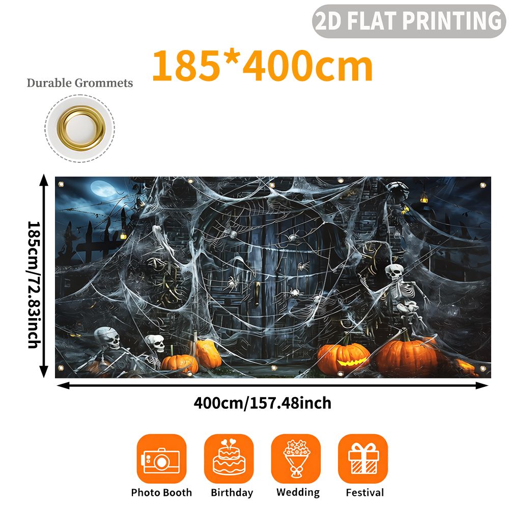 1pc 2D FLAT Halloween Party Ga - Spider Web Halloween Decoration ulasan dan harga