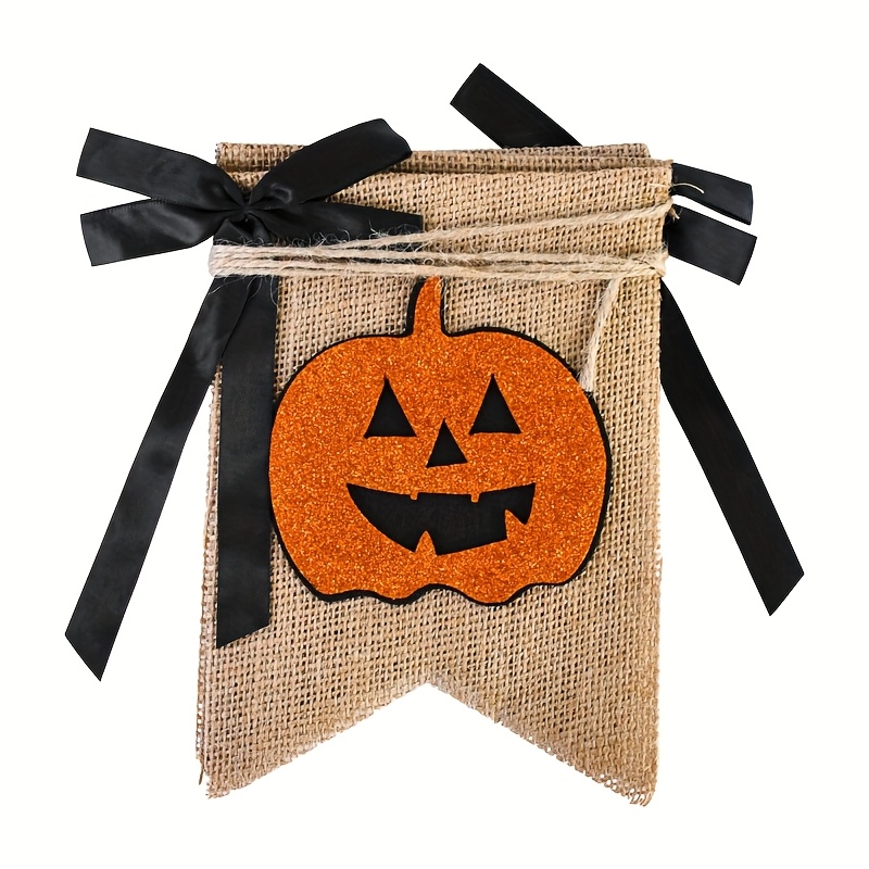 1 Set Rustic Halloween Banner  - Pumpkin Lantern Halloween ulasan dan harga