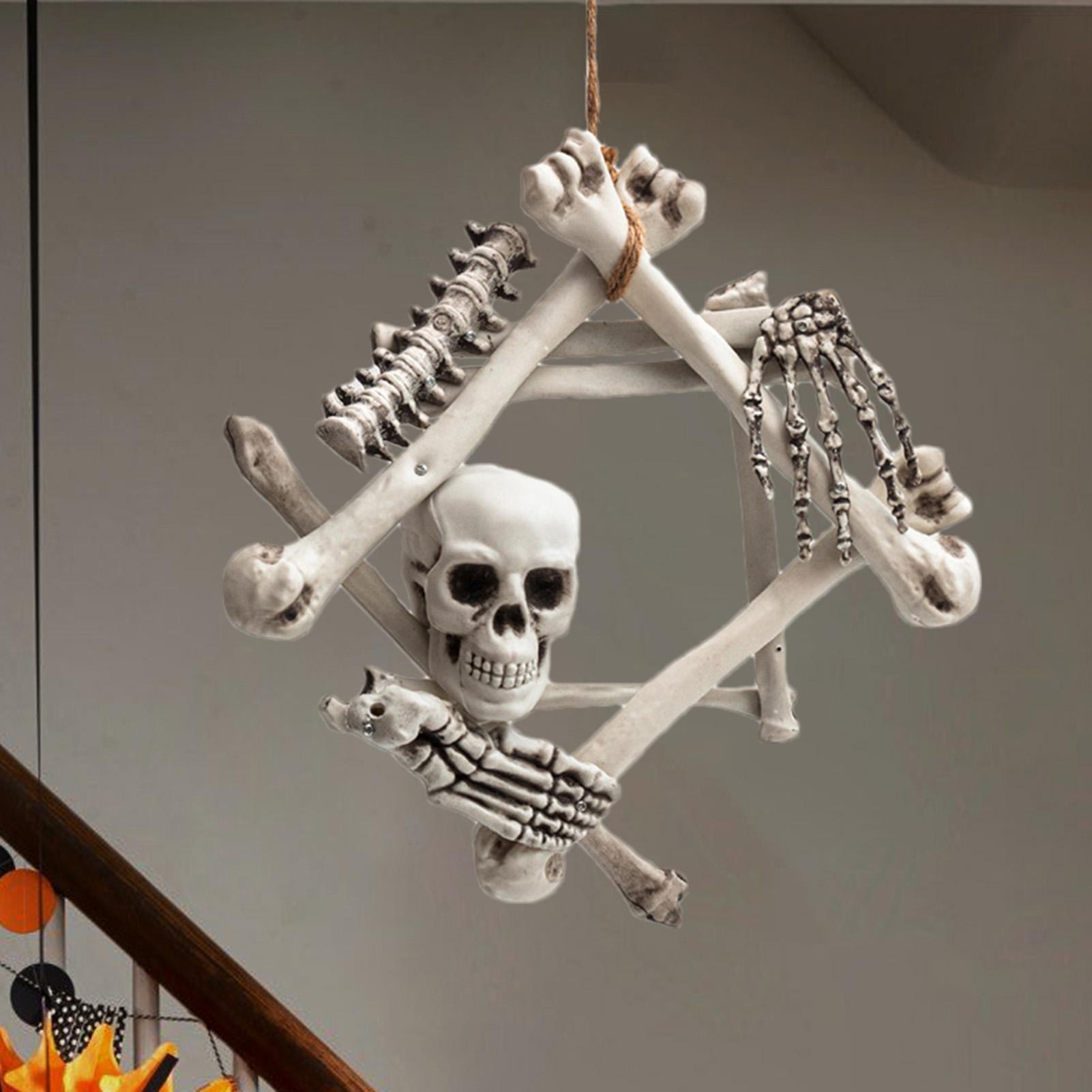 Halloween Skull Wreath Gothic  - Halloween Skeleton Decoration ulasan dan harga